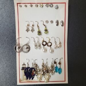 25 Pair Fashion Earrings / 1 Lapel Pin